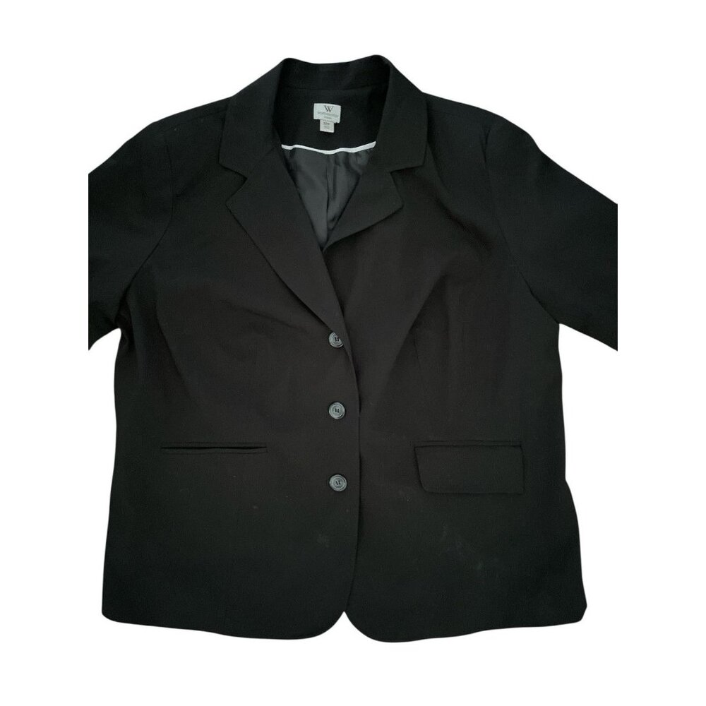 Worthington Black Blazer Jacket Women’s 22W Lined Office Formal Business Casual